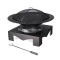 Steel Wood Burning Fire Pit Bi Base